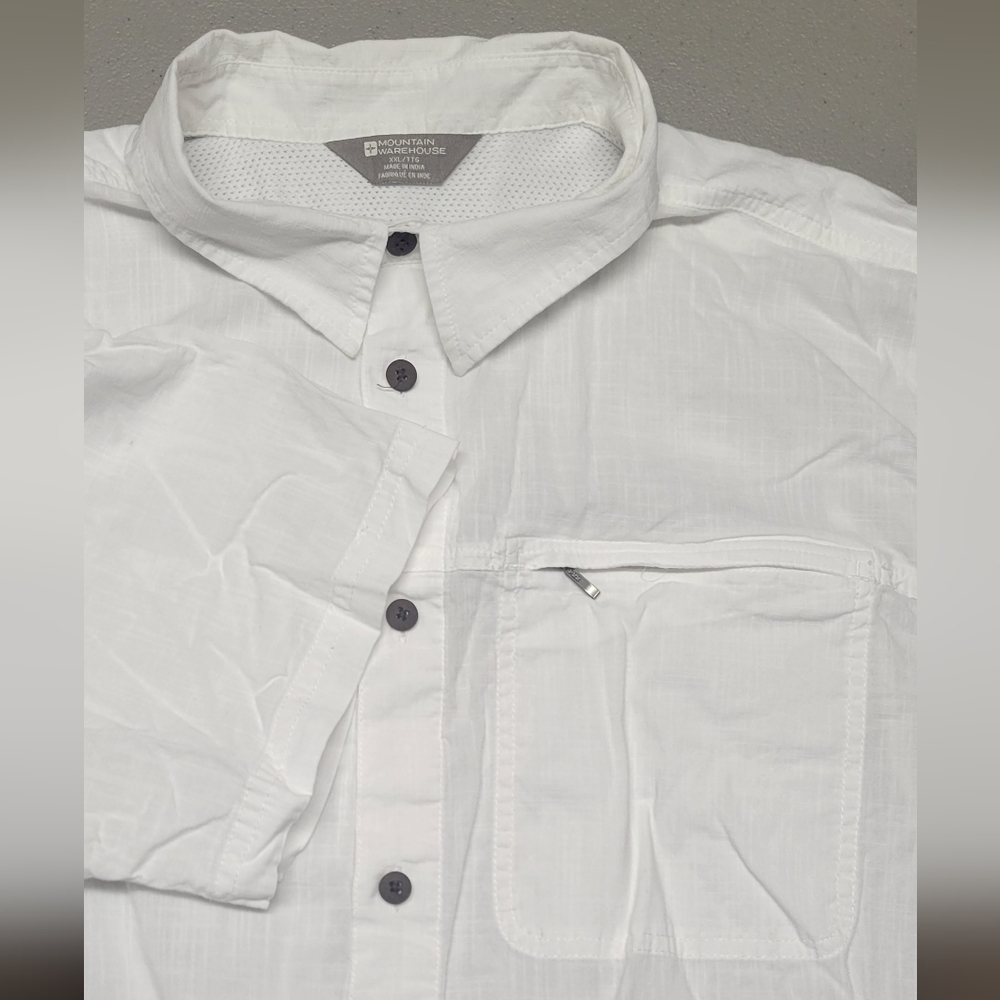 Mountain Warehouse Adult Shirt White‎ XXL Coconut Country To Coast Cotton